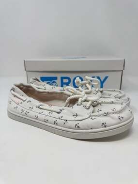 White Roxy SKOONER III F Women's Sneakers Size 6.5 Anchor Boat Shoes
